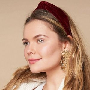 Lele Sadoughi Maroon Headband
